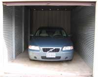 Photo of car in storage unit.
